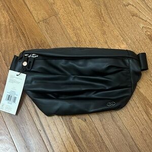 NWT Calia Black Faux Leather Sling Belt Bag